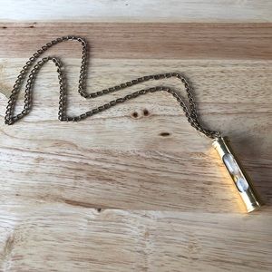 ZAD Gold Hourglass Pendant Necklace